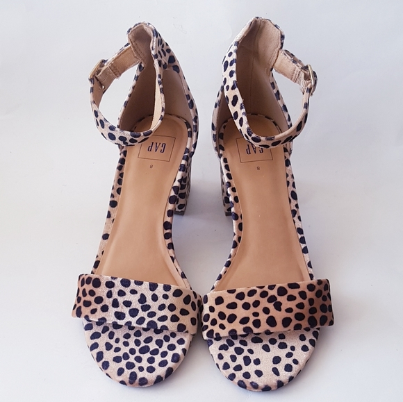 GAP Brown Cheetah Block Heel Sandals - Picture 3 of 10
